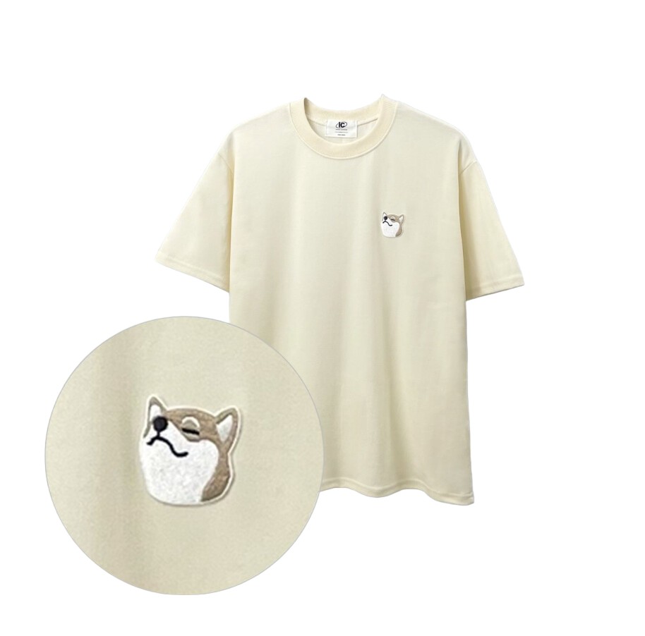 INCHIC CLOTHING 柴犬 胸パッチ Tシャツ INC42081｜mofu｜03