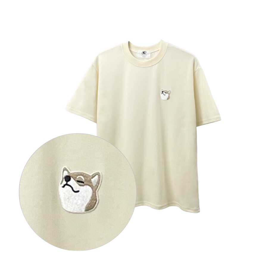 INCHIC CLOTHING 柴犬 胸パッチ Tシャツ INC42081 : モフタス