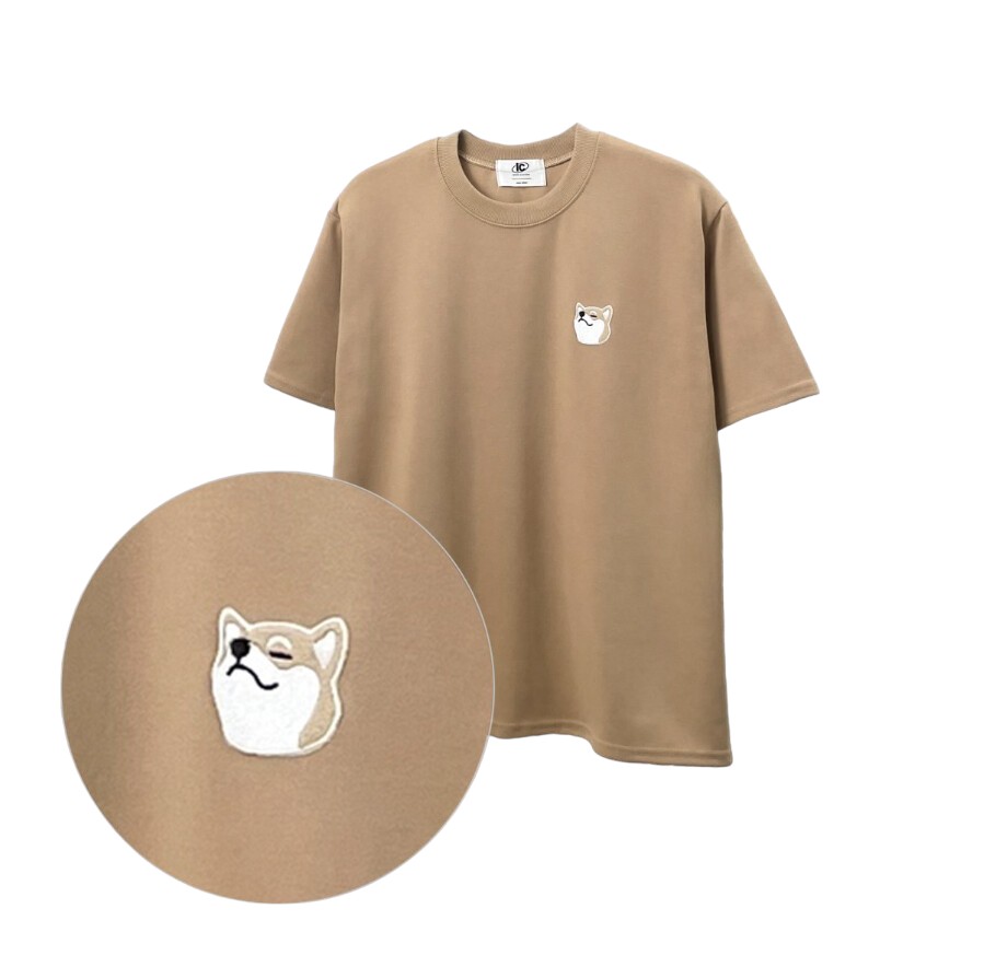 ティン柴 INCHIC CLOTHING 柴犬 胸パッチ Tシャツ INC42081 : モフタス