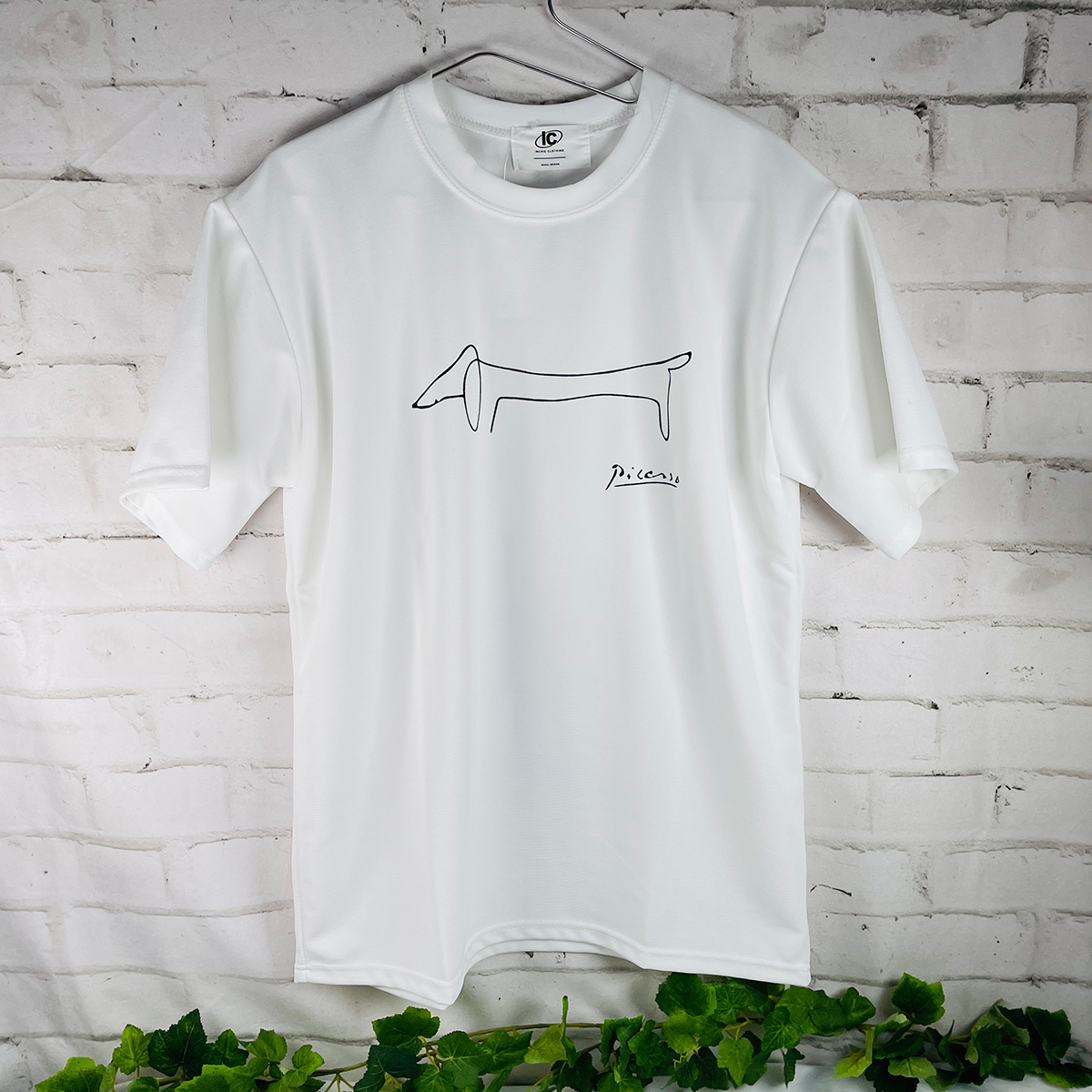 INCHIC CLOTHING ダックスフント シンプルイラスト Tシャツ（ピカソ 犬） INC41081｜mofu｜02