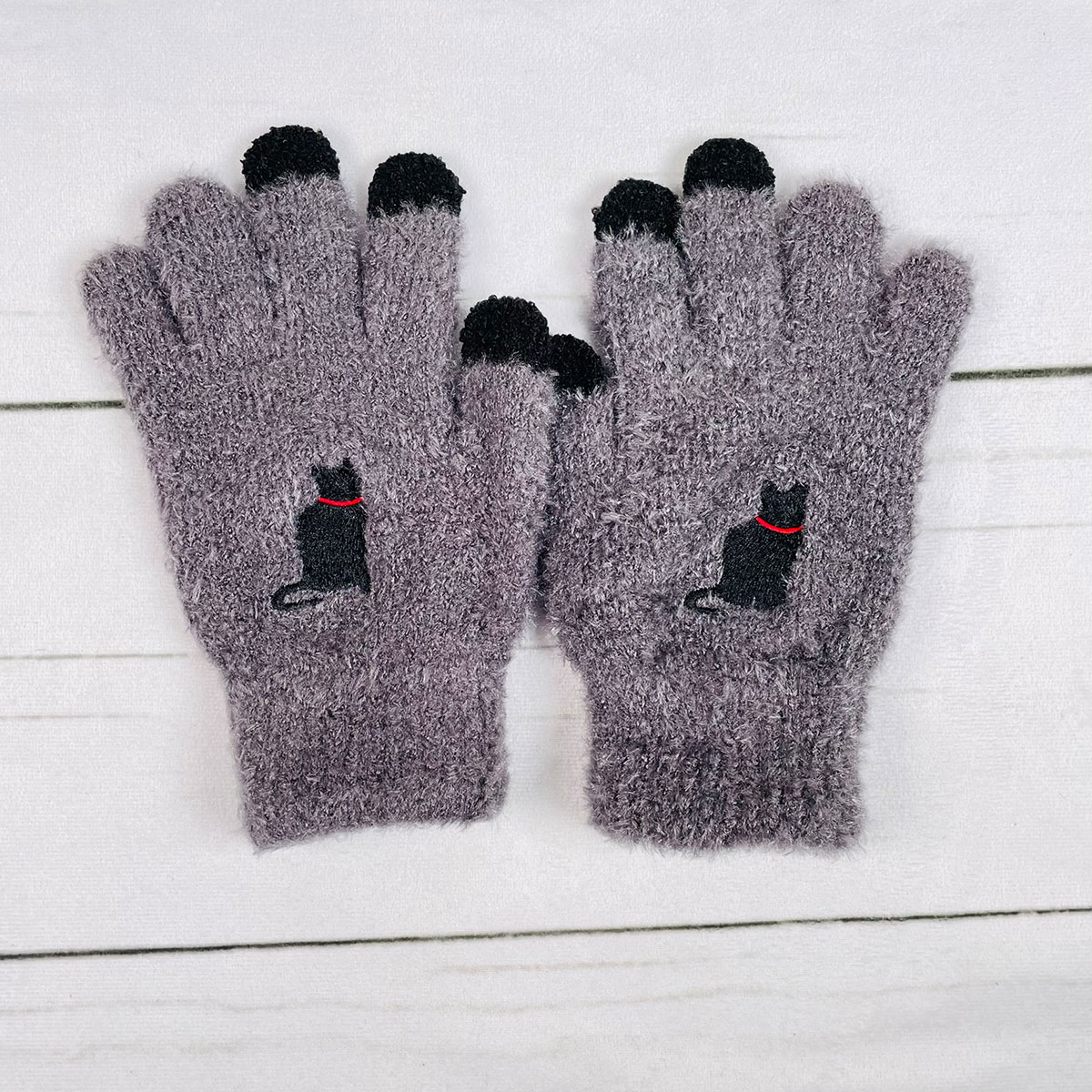 トモ・コーポレーション 猫刺繍 スマホ手袋 : モフタス・ストア ヤフー