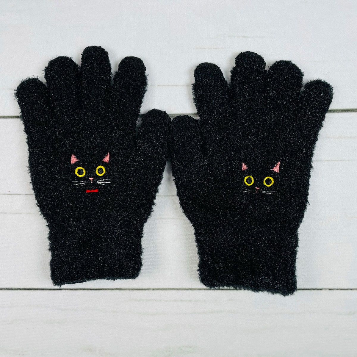 トモ・コーポレーション 猫刺繍 スマホ手袋 : モフタス・ストア ヤフー