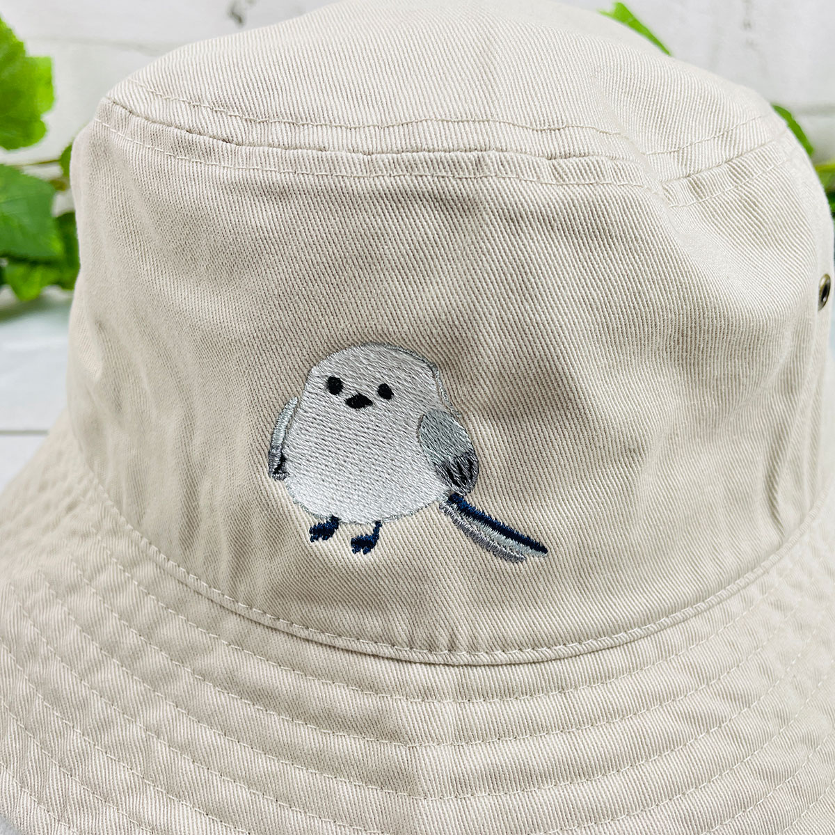 NEWHATTAN STANDARD HAT LABO シマエナガ カスタム刺繍 バケットハット