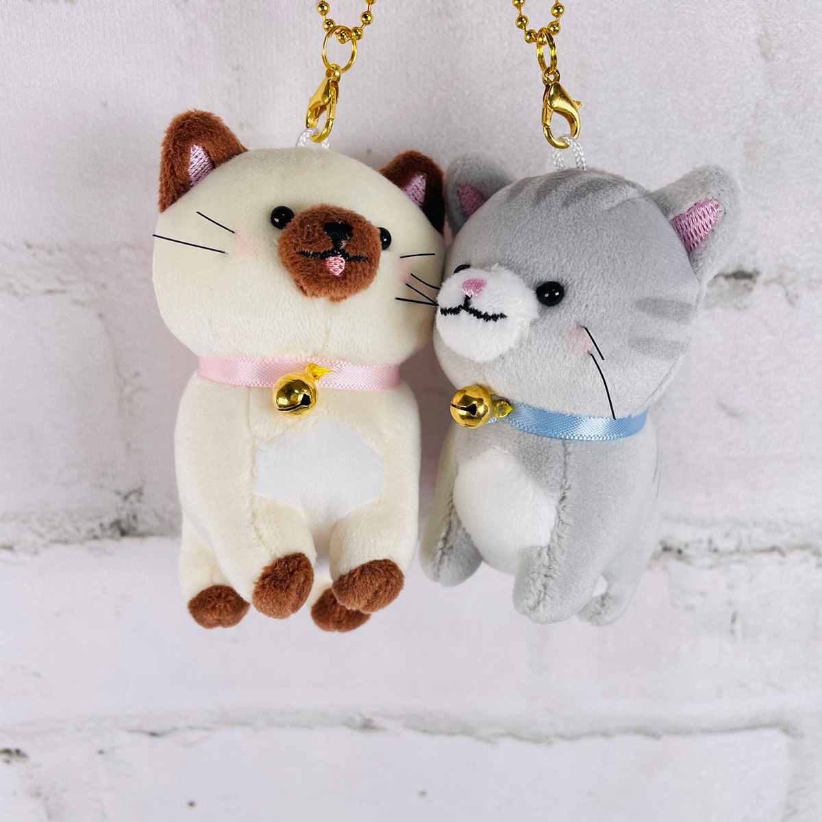 クラックス（CRUX） ニコぬい ペアキーホルダー 猫（シャム＆アメショ 