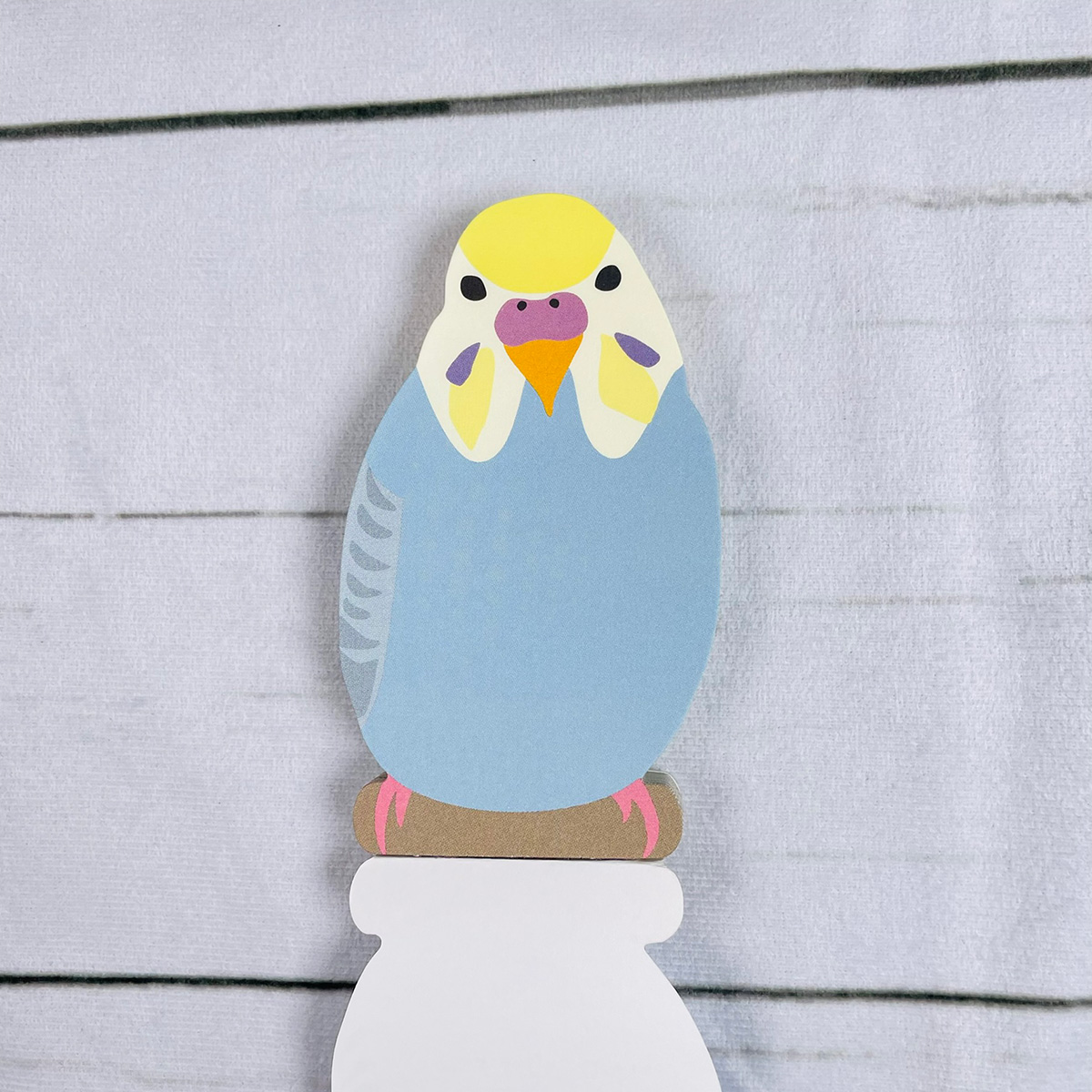 ダイカットメモ　② グリーティングライフ アニマルダイカットメモ セキセイインコ ETN-117