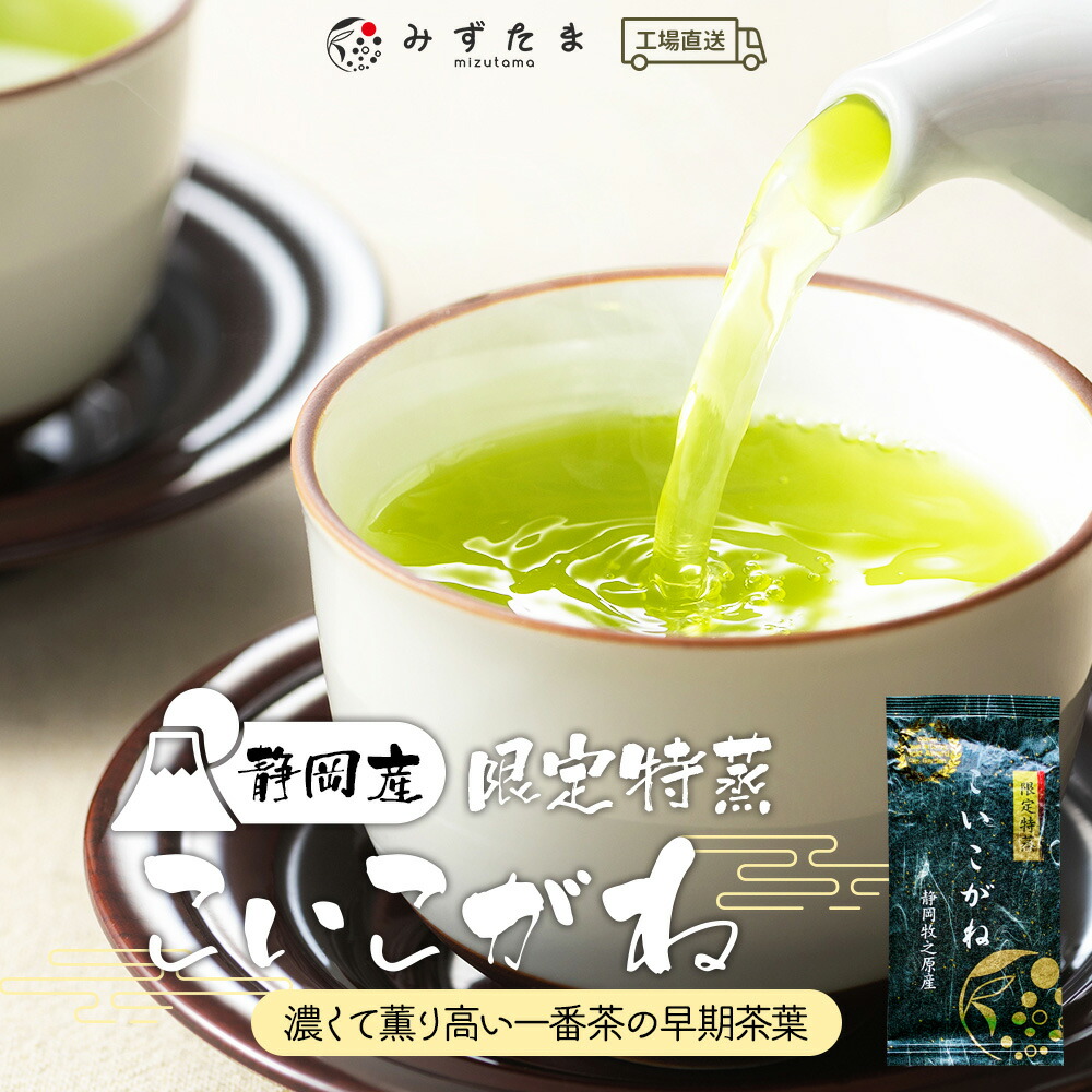 高級 お茶 茶葉 お茶の葉 緑茶 100g 静岡茶 煎茶 深蒸し茶 無添加 日本茶 限定特蒸 こいこがね : 1311 : みずたま農園・もぐはぐ農園  - 通販 - Yahoo!ショッピング