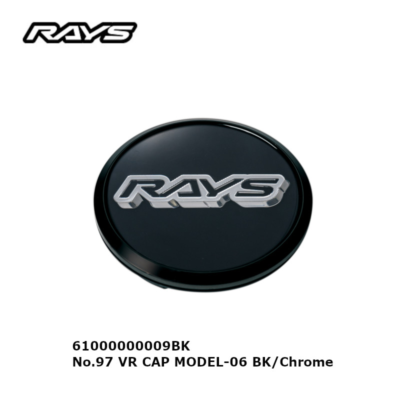 RAYS レイズ ブラック/クローム センターキャップ No.97 VR CAP MODEL