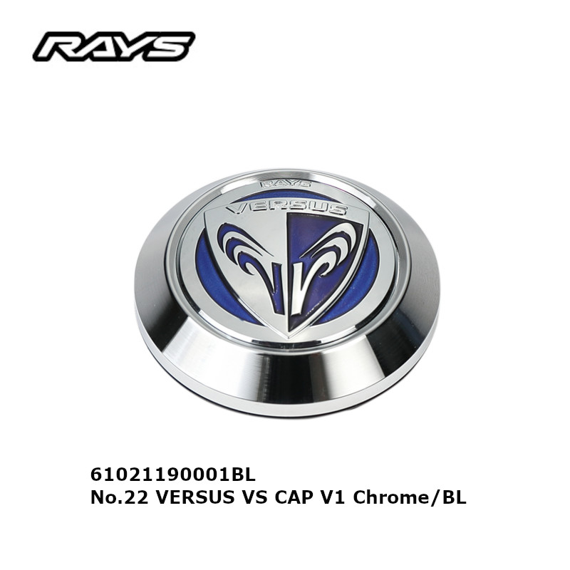 RAYS レイズ クローム/ブルー センターキャップ No.22 VERSUS VS CAP 