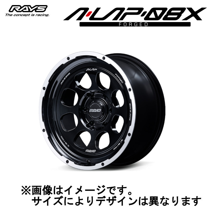RAYS レイズ A-LAP 08X 6/139.7 18x8.5J +49 ブラック/リムDC (BD) 10248854916BD
