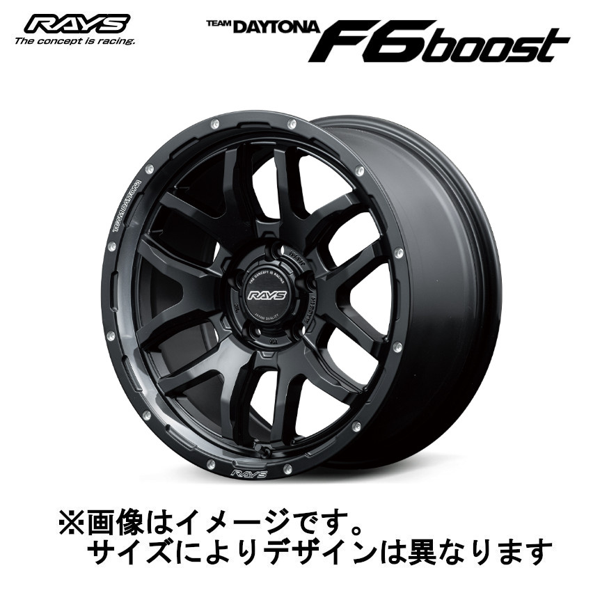 レイズ TEAM DAYTONA デイトナ F6 BOOST 5/114.3 17x7.0J +32 セミグロスブラック (N1) 38067703205N1