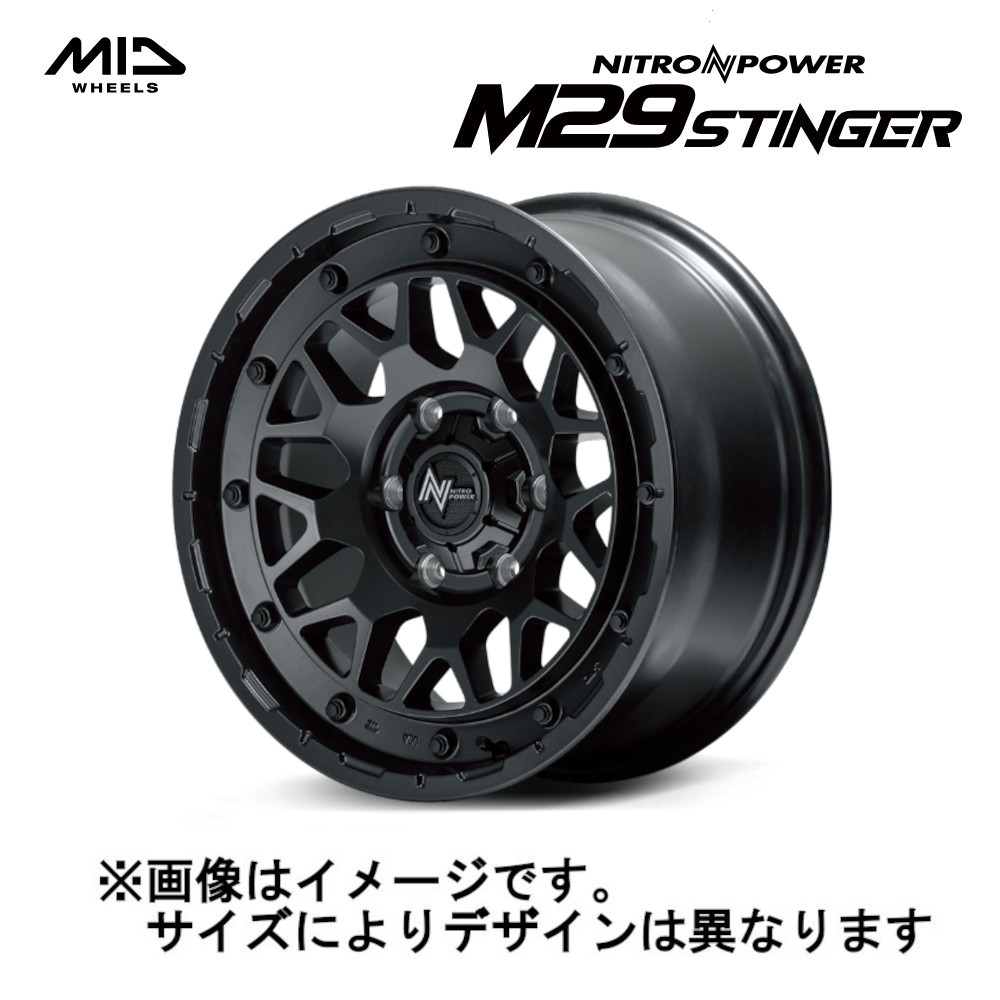 MID NITRO POWER M29 STINGER ホイール セミグロスブラッククリア 14