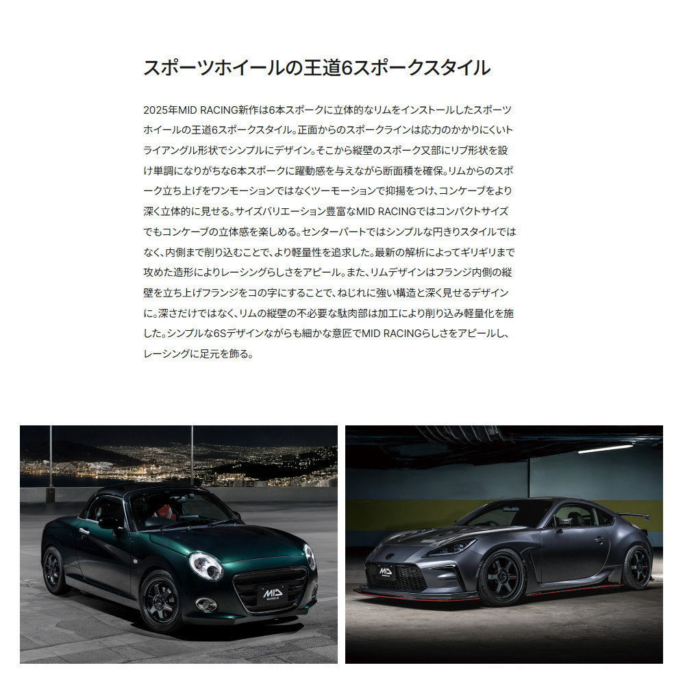 MID MID RACING MIDレーシング R06 (4本セット) 4/100 15x7.0J +35 クリスタルブラック | マルカサービス | 01