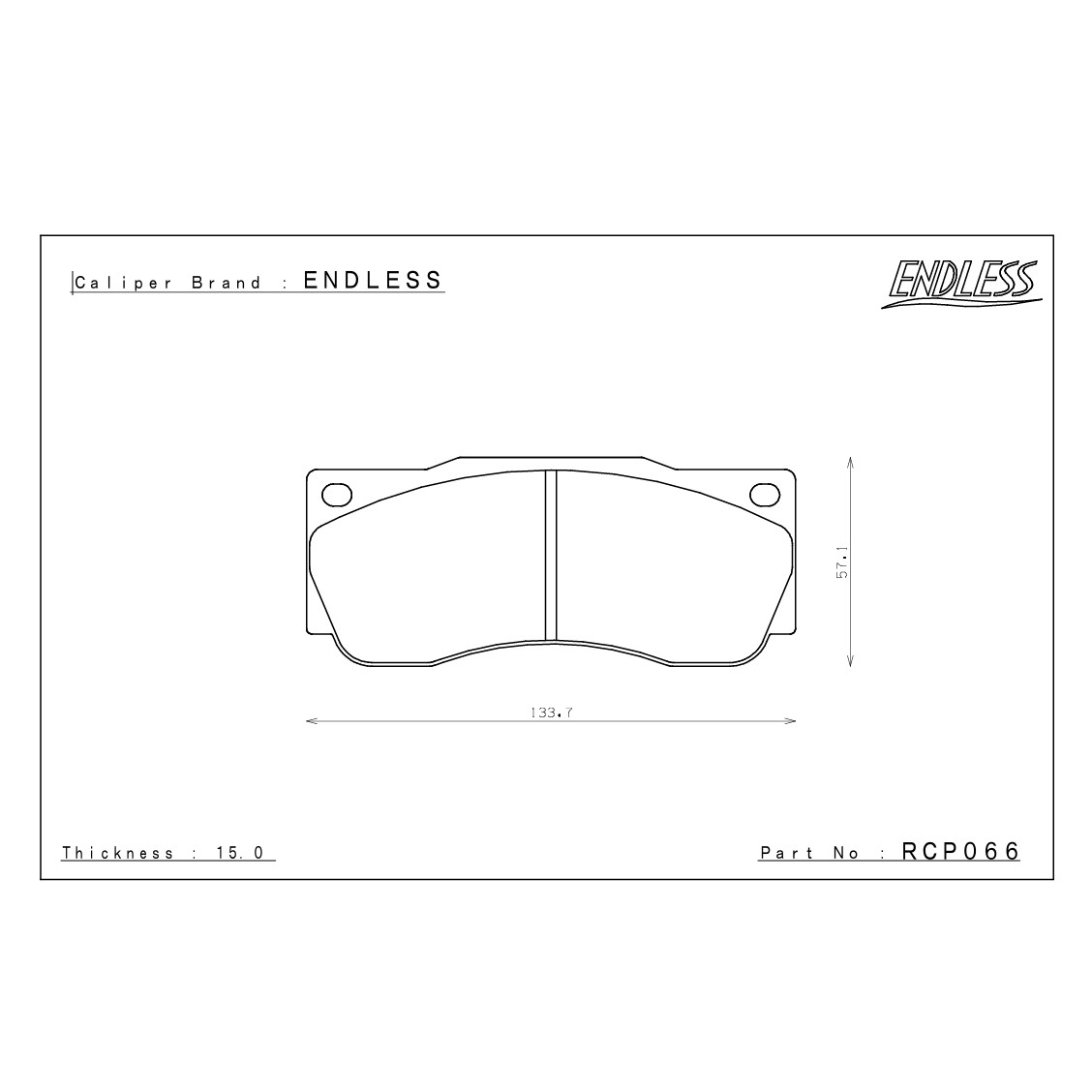 ENDLESS（エンドレス） キャリパーキット用 ブレーキパッド CC32 参考