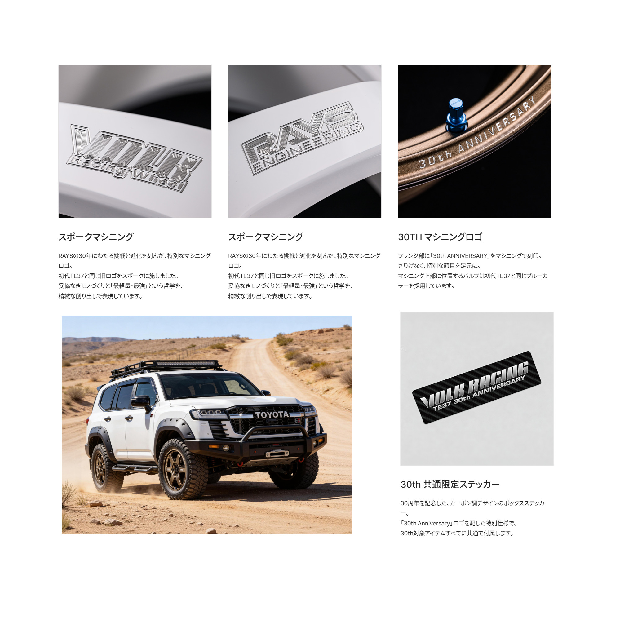 レイズ ボルクレーシング TE37 ultra LARGE P.C.D. 30TH MACHINING Ver. 6/139.7 20x8.5J +45 ブロンズ (アルマイト) (BR) 02420854516BRの画像