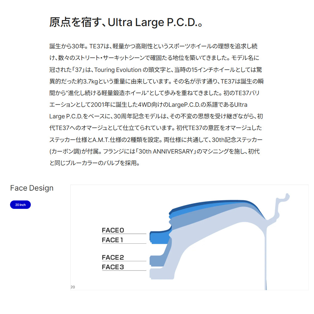 レイズ ボルクレーシング TE37 ultra LARGE P.C.D. 30TH STICKER Ver. (4本セット) 6/139.7 18x9.0J +50 ブロンズ (BR) 02388905016BRの画像
