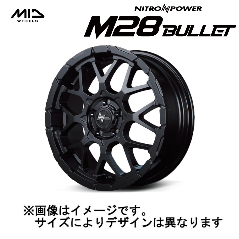 MID NITRO POWER ナイトロパワー  M28 BULLET バレット 5/114.3 18x7.0J +35 セミグロスブラック