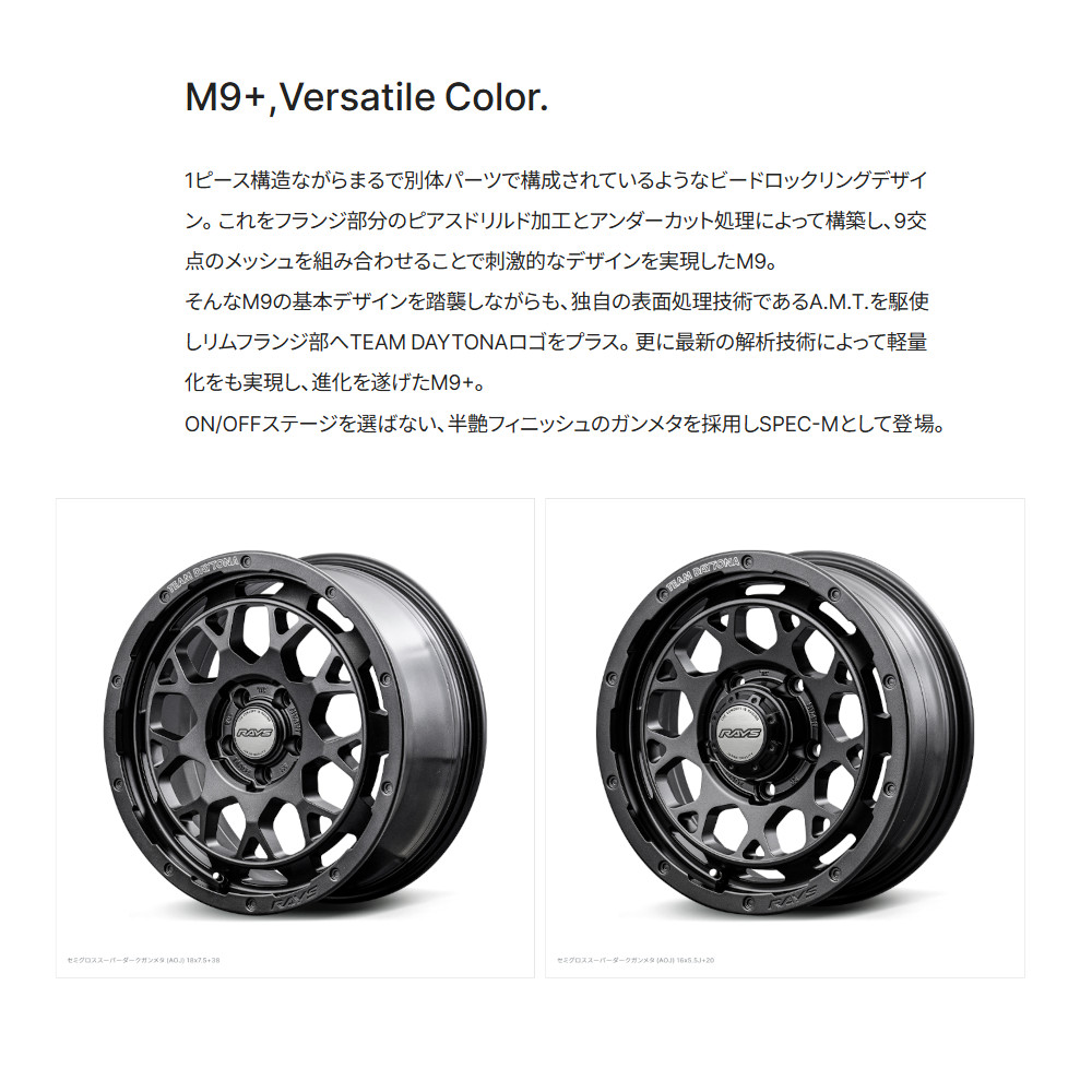 RAYS RAYS TEAM DAYTONA デイトナ M9+ SPEC-M スペックM 6/139.7 17x8