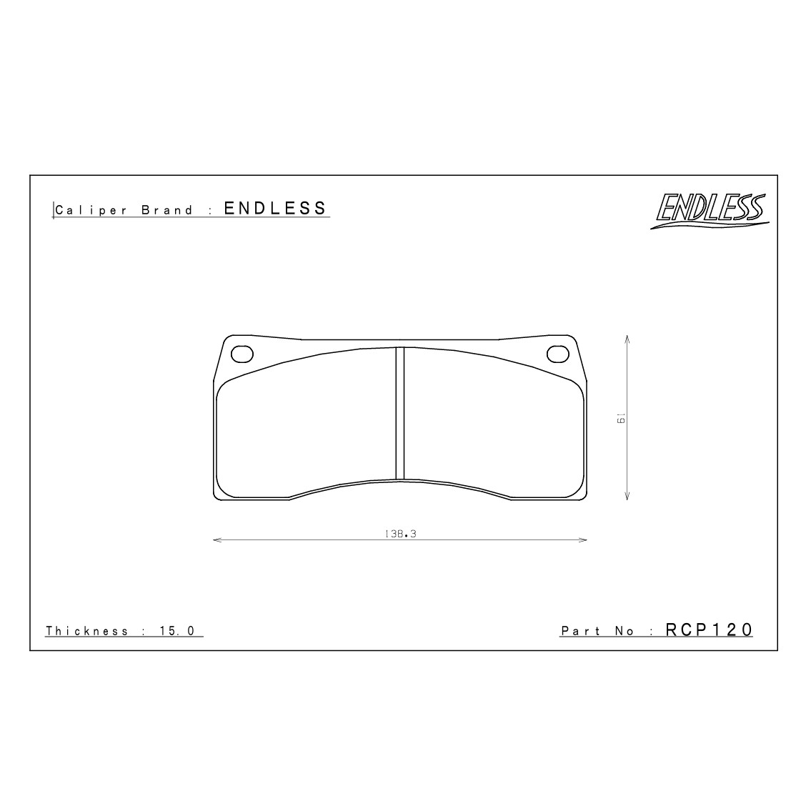 ENDLESS（エンドレス） キャリパーキット用 ブレーキパッド CC32 参考