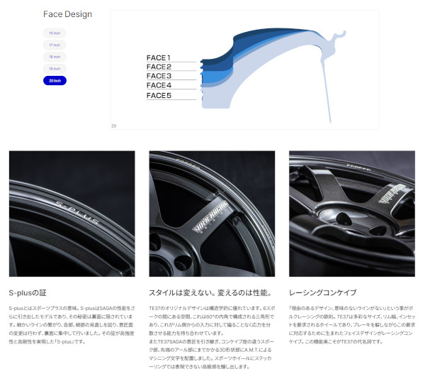 RAYS レイズ ボルクレーシング TE37 SAGA サーガ S-plus SPLUS Sプラス