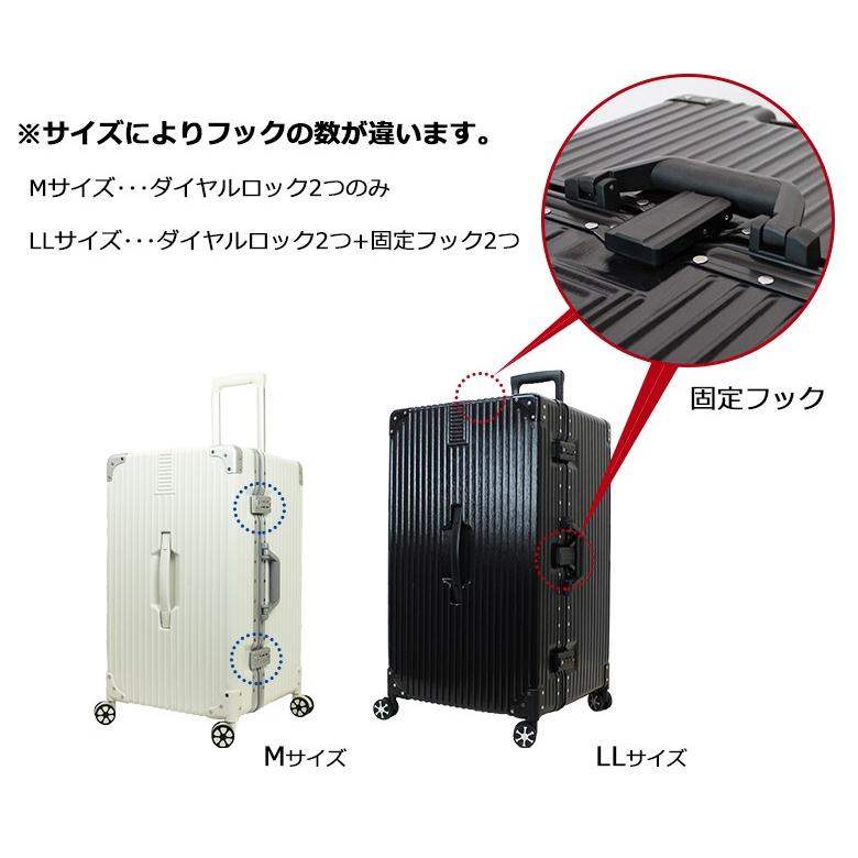 スーツケース  キャリーケース LLサイズ 大人気 当日発送 日本企業企画 大型 大容量 100L以上 キャスターカバー アルミ フレーム 長期出張 留学 海外旅行｜moierg｜22