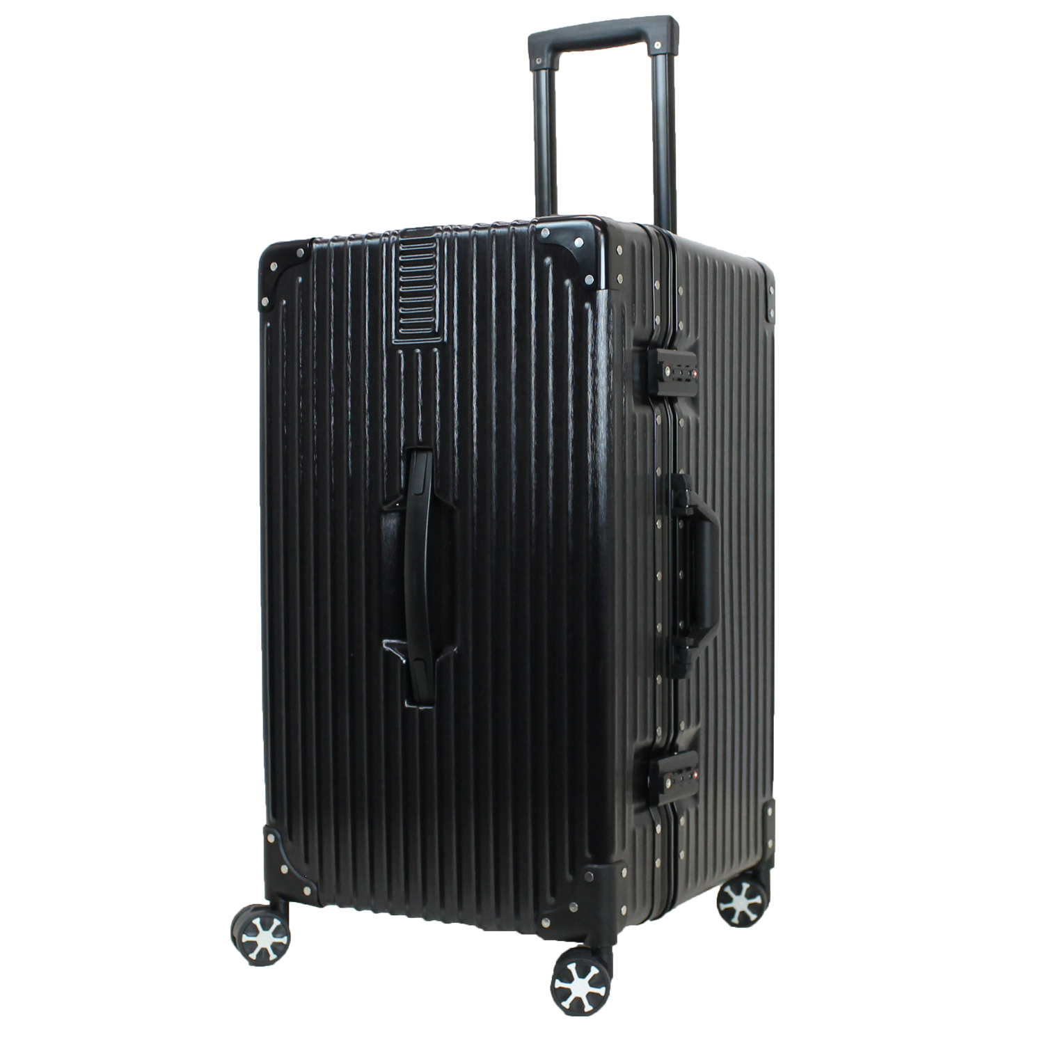 スーツケース  キャリーケース LLサイズ 大型 大容量 超軽量 大人気 100L以上 キャスターカバー アルミ フレーム 長期出張 留学 海外旅行｜moierg｜02