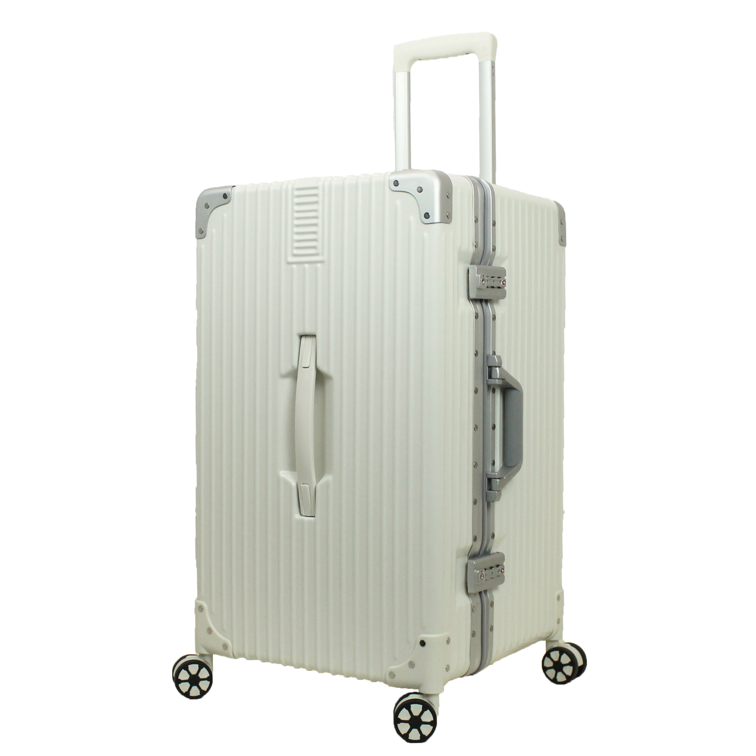 スーツケース キャリーケース LLサイズ 大型 大容量 超軽量 大人気 100L以上 キャスターカバー アルミ フレーム 長期出張 留学 海外旅行