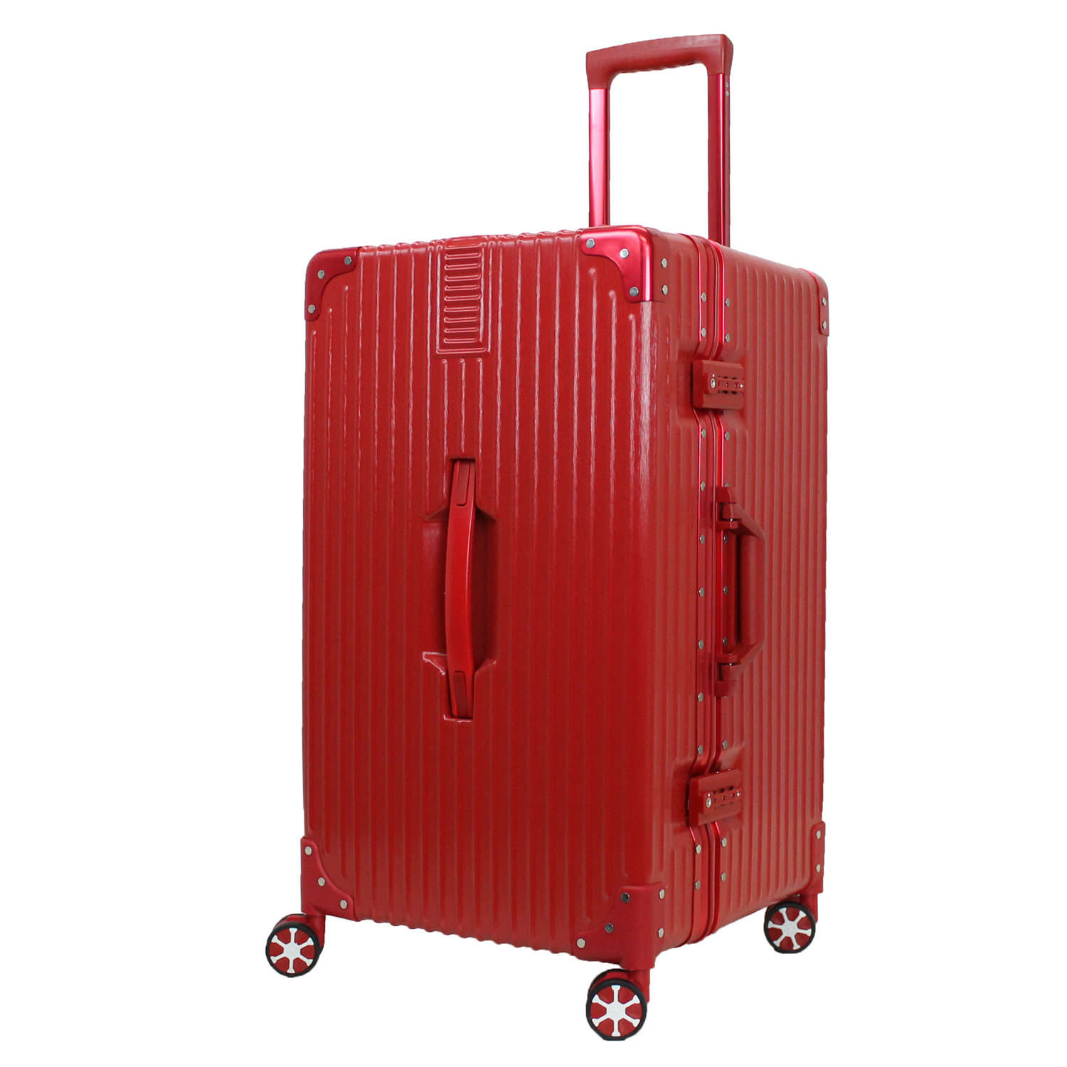 スーツケース  キャリーケース LLサイズ 大人気 当日発送 日本企業企画 大型 大容量 100L以上 キャスターカバー アルミ フレーム 長期出張 留学 海外旅行｜moierg｜04
