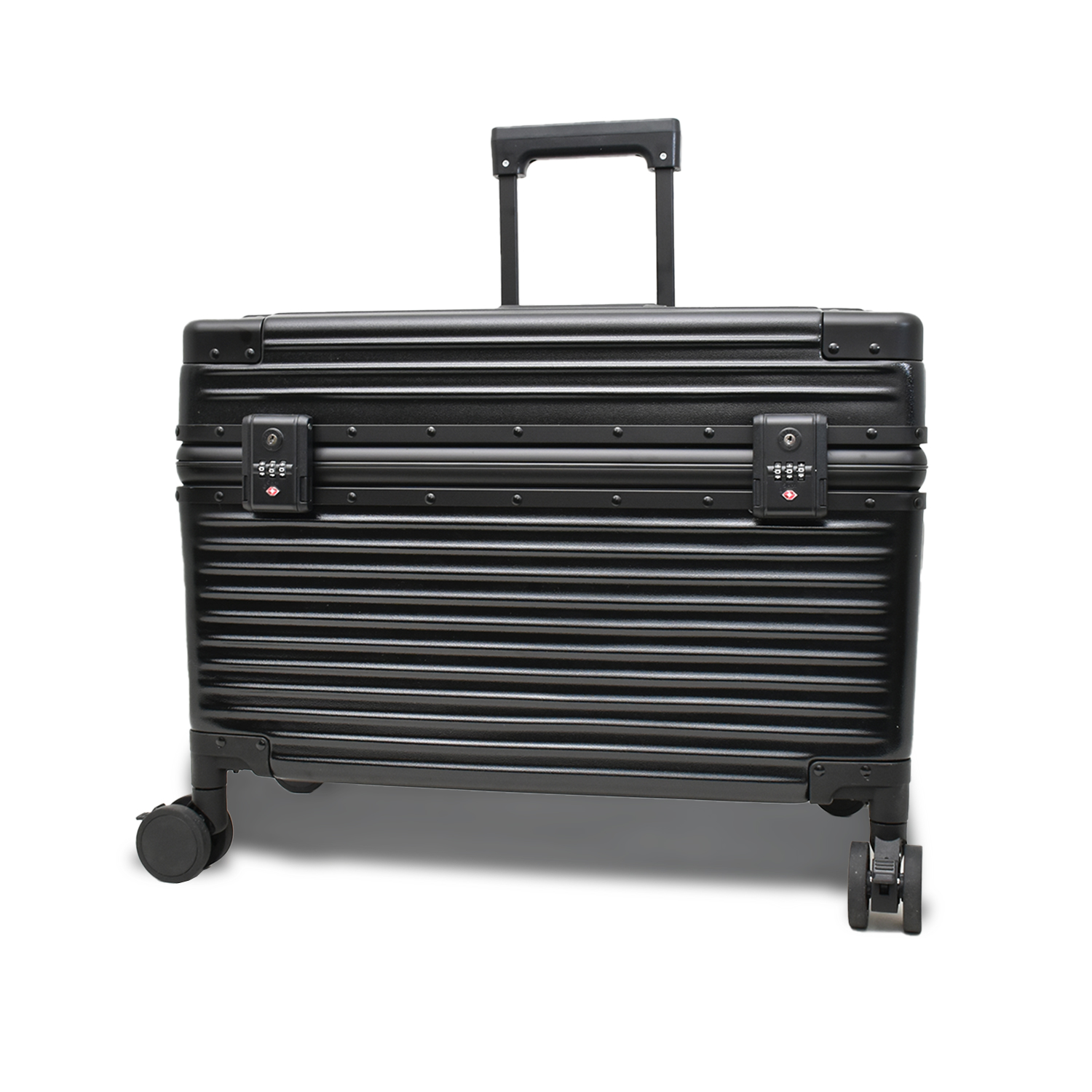 彡新品彡スーツケース アルミフレーム ストッパー Mサイズ ブラック MOIERG（モアエルグ） 【タイムセール】 スーツケース M Mサイズ