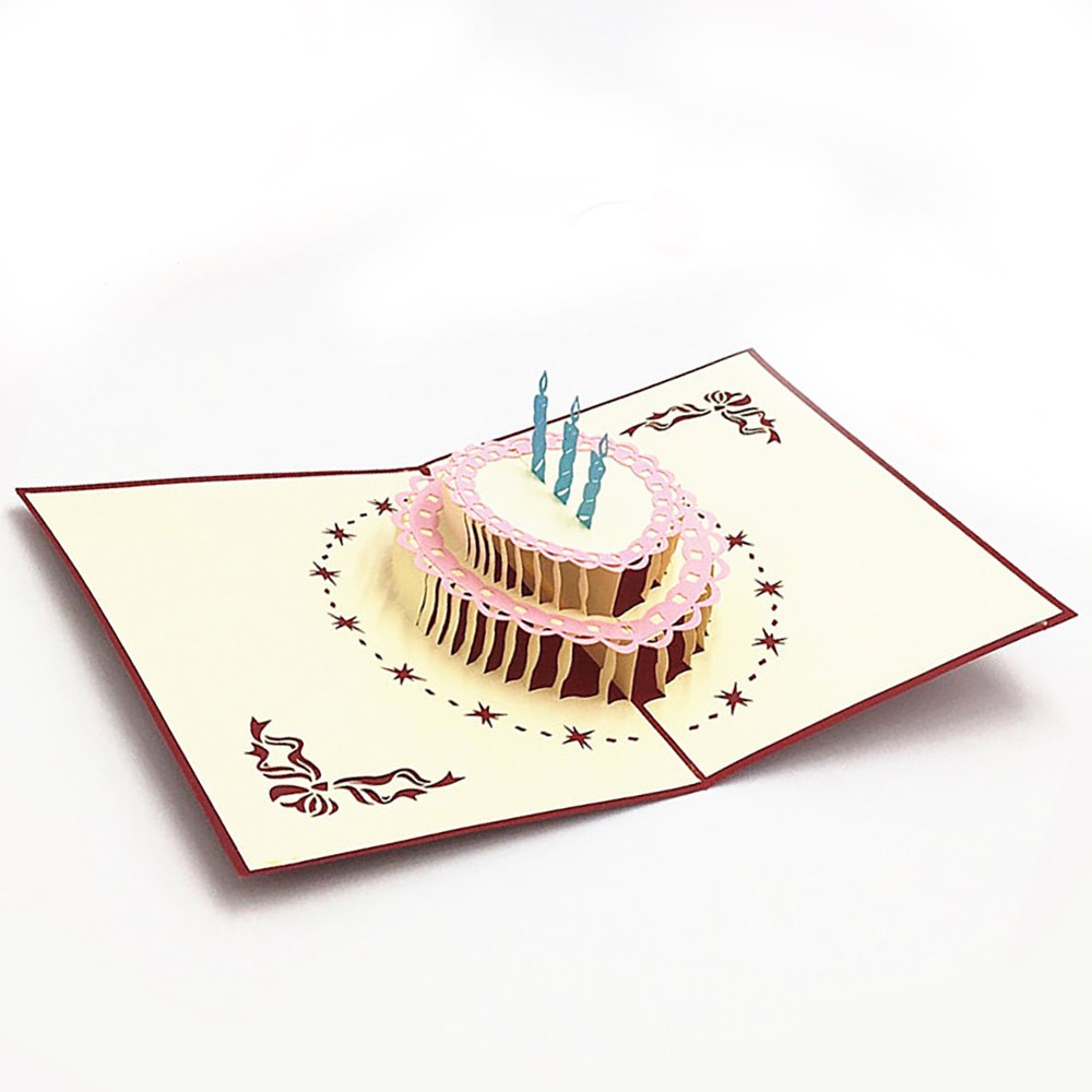 メッセージカード 誕生日 グリーディング 飛び出す 切り絵 立体 3D