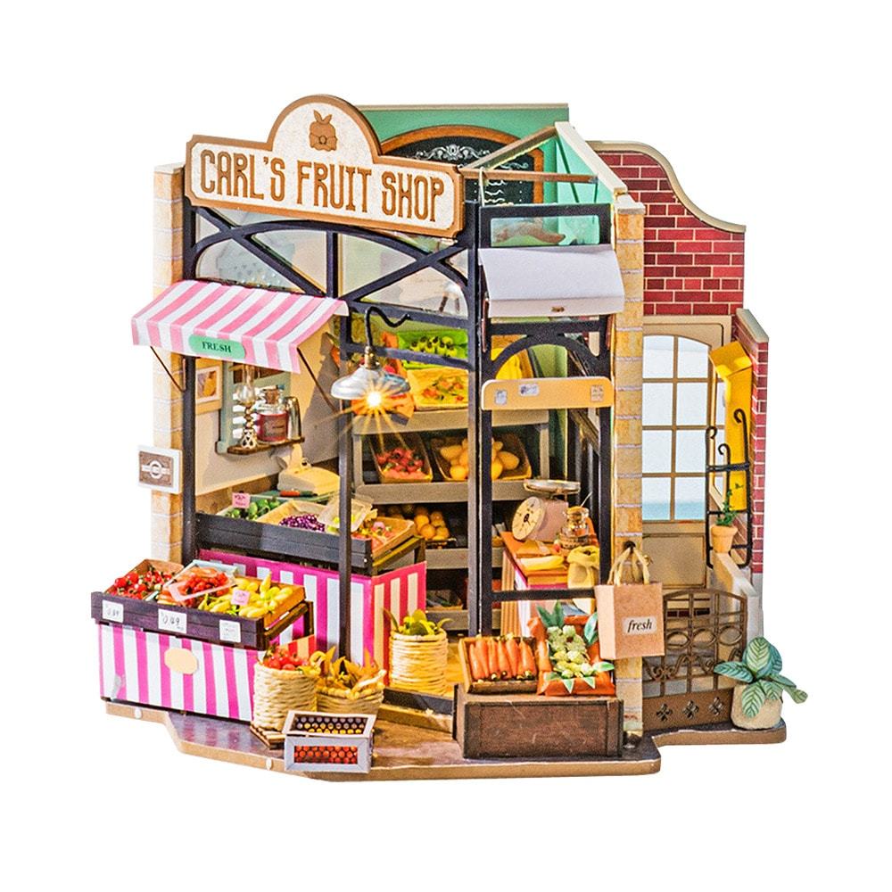 ドールハウス　昭和の八百屋　ハンドメイド ドールハウス昭和の八百屋ハンドメイド