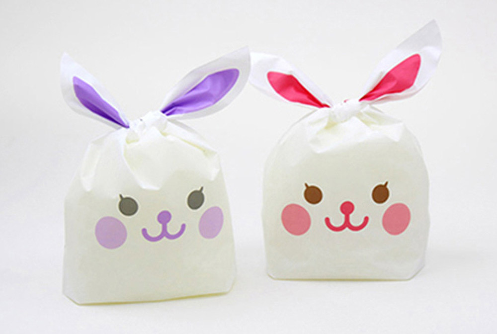 ⭐️即日発送⭐️ うさぎ ビニール ギフト ショップ 袋 50枚入　プレゼント用 Amazon | 50枚入りウサギ袋 ラッピング ビニール 袋 うさぎの耳