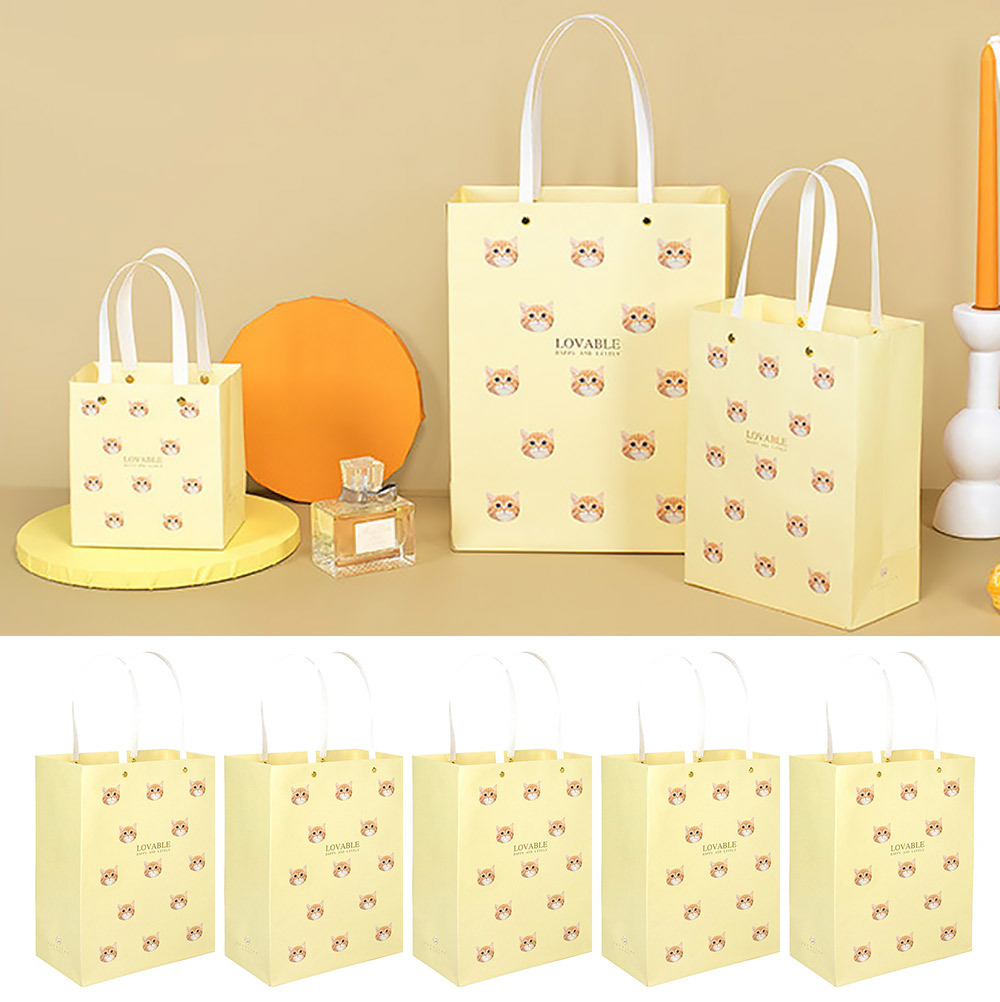 猫 ラッピングセット 手提げ袋 (14.5×13.5×9)+ボックス (12×12