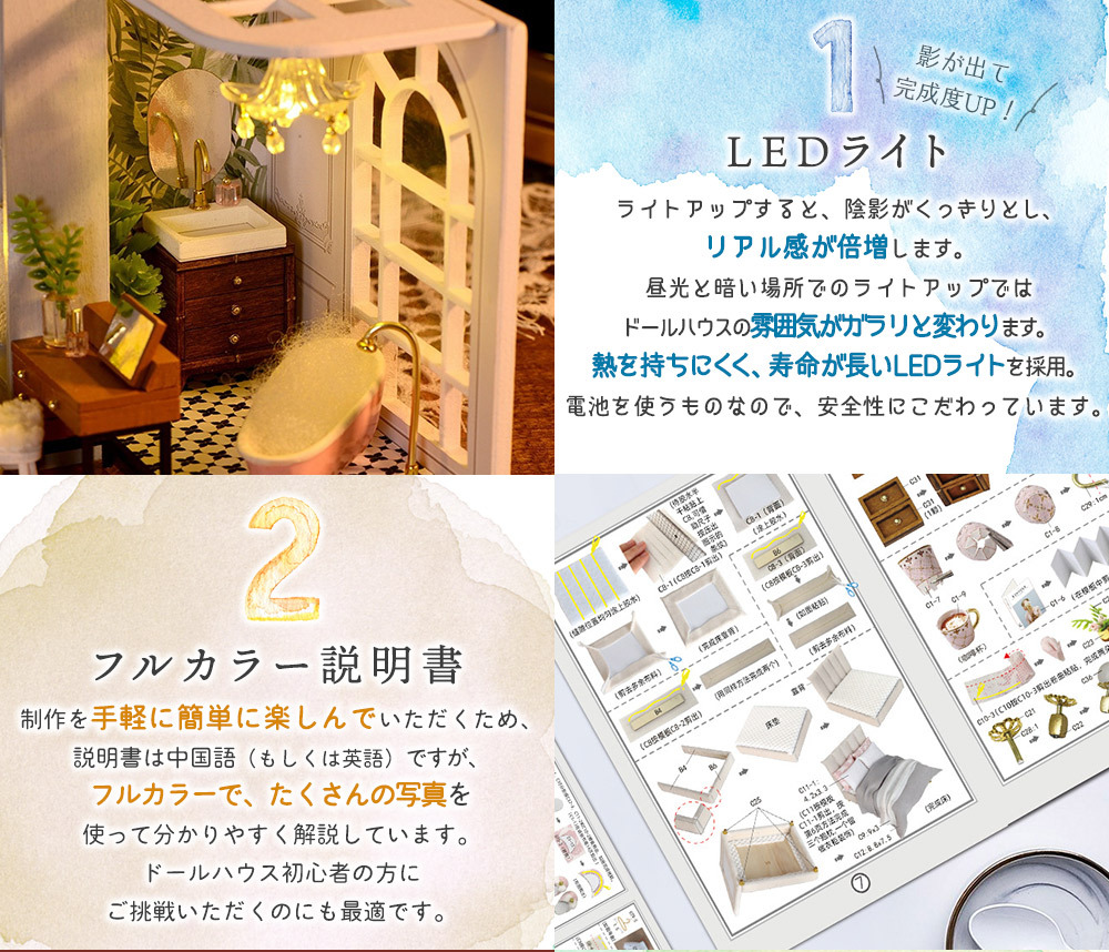1/32 ドールハウス ミニチュア 手作りキット DIY 楽しい日々 1/32 ドールハウス ミニチュア 手作りキット DIY 楽しい日々