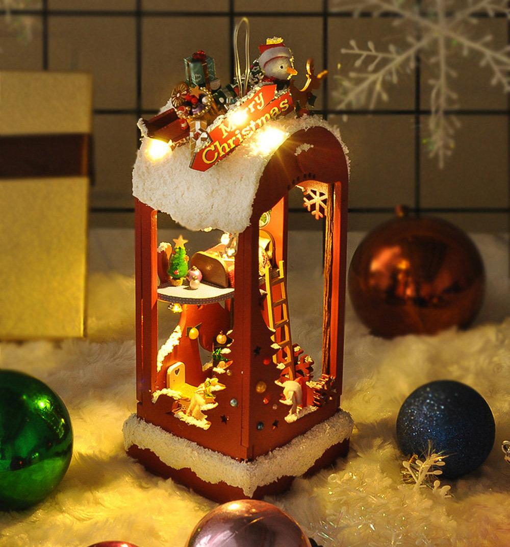 1/24 ドールハウス ミニチュア 手作りキット クリスマス 赤 レッド