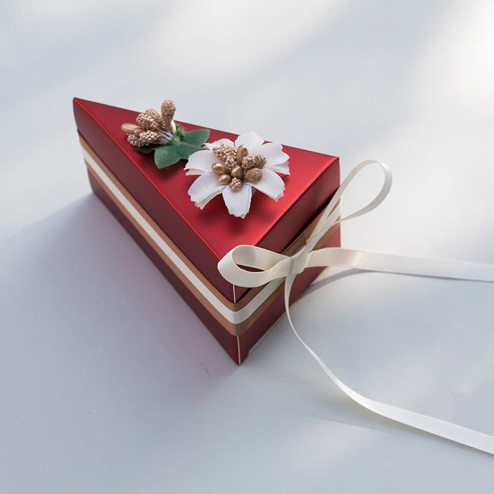ラッピングケーキ型 ホール ケーキ ボックス 箱 小分け | リボン + 