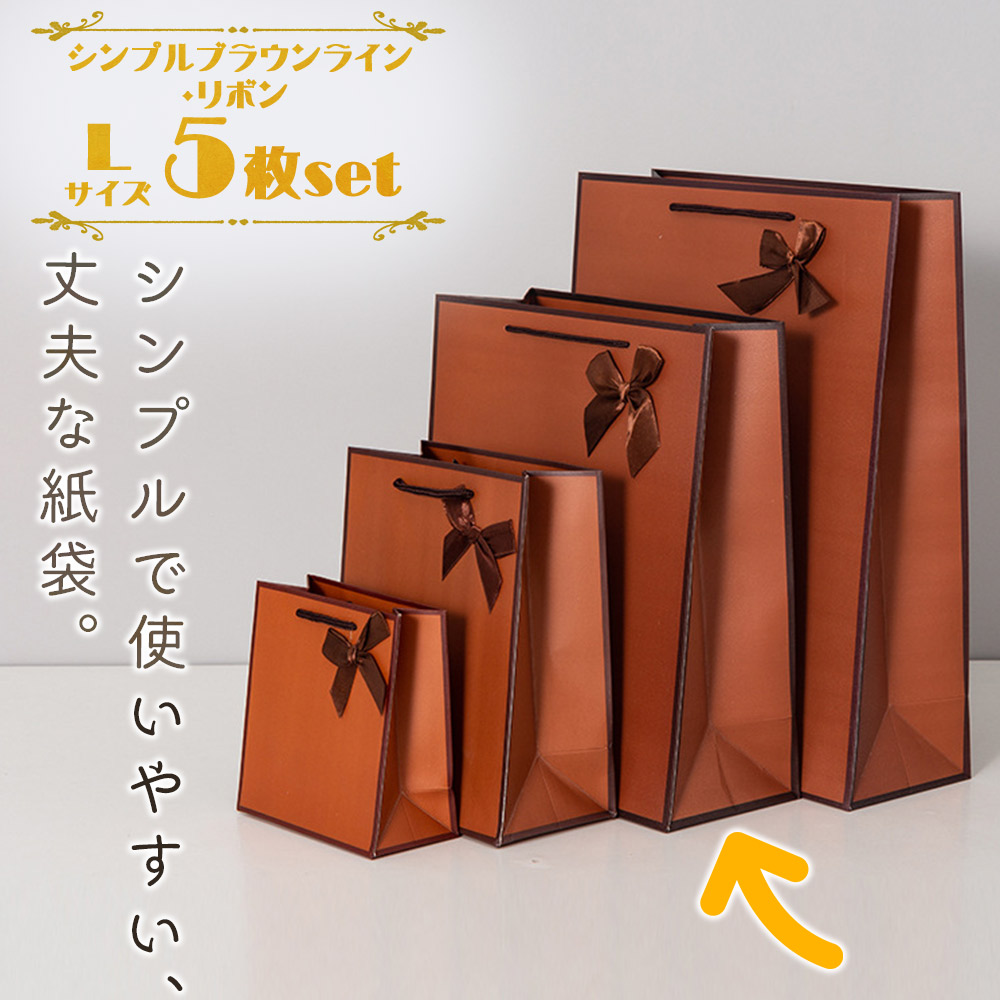 ラッピングギフト バッグ 本型 ブック リボン付 3種×2枚ずつ 6枚