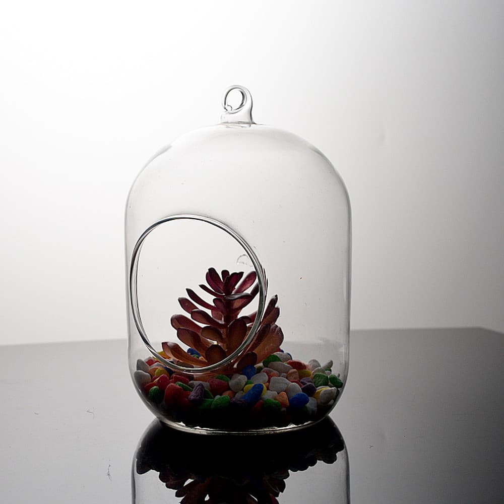 moin moinガラス ボール 花器 花瓶 フラワー ベース テラリウム 観葉