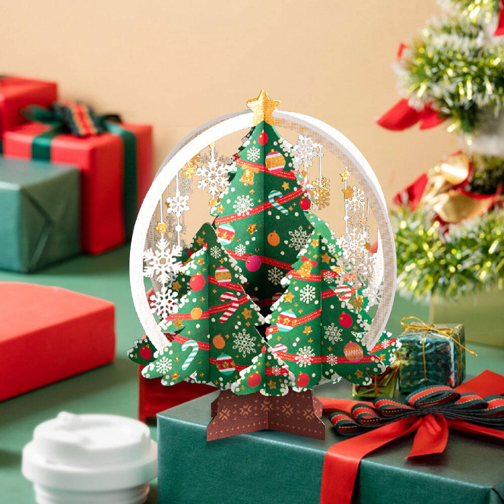 moin moinクリスマス カード スノードーム ( ミニ メッセージカード+