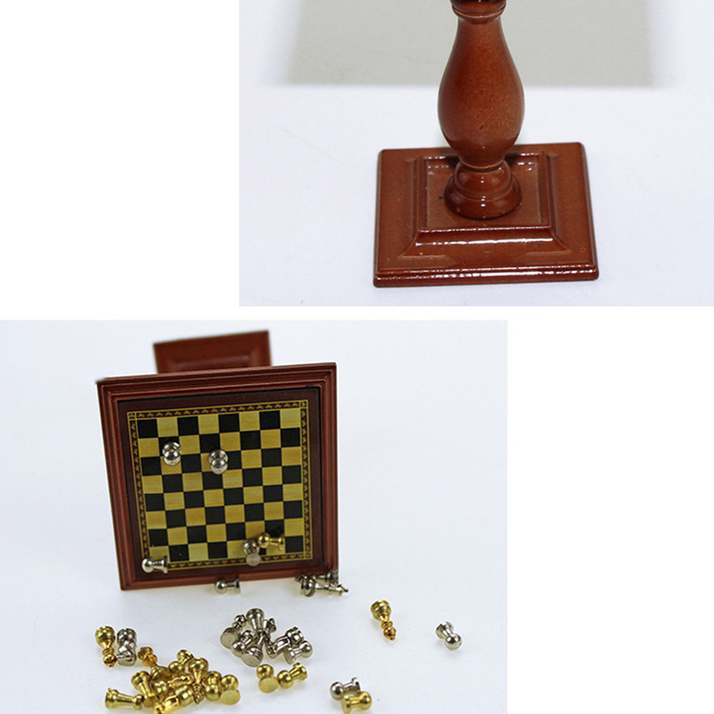 ミニチュア1/6 1/12 スケール ドールハウス 家具 チェス セット