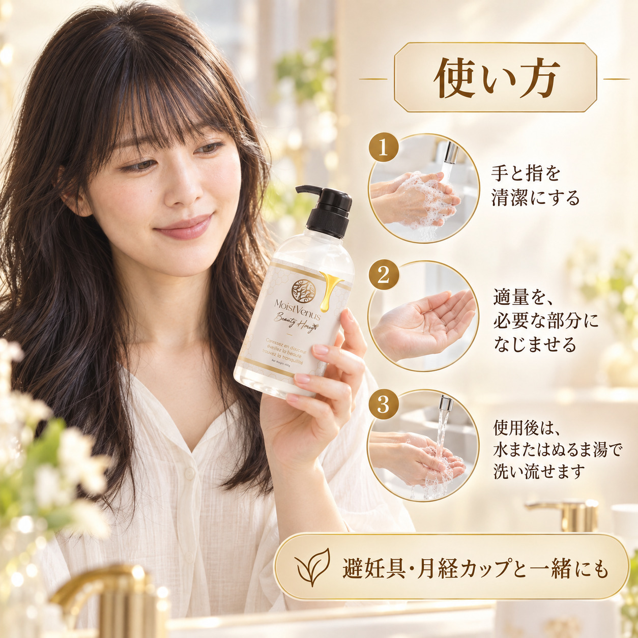 皮膚科医監修 Beauty Honey 挿入潤滑ゼリー 450g ハチミツ 美容成分