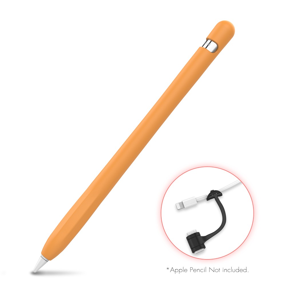 Apple Pencil 第1世代 ケース カバー 一体型 高品質シリコン キャップ 紛失防止 転がり防止 グリップ 滑り止め かわいい おしゃれ ipad ペンシルケース AHAStyle｜mokku-shop｜02