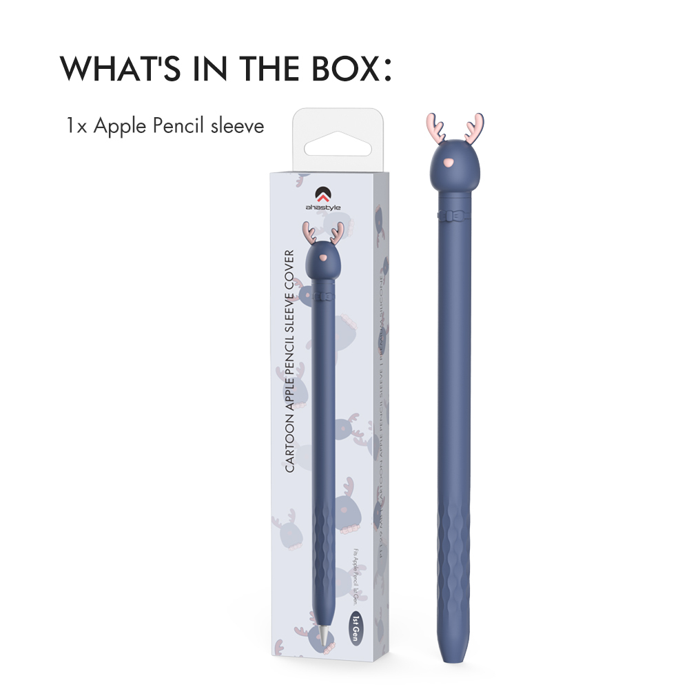 Apple Pencil 第1世代 カバー ケース アップルペンシル かわいい シリコン キャップ 紛失 転がり防止 ipad ペンシルケース 滑り止め キャラクター AHAStyle｜mokku-shop｜03