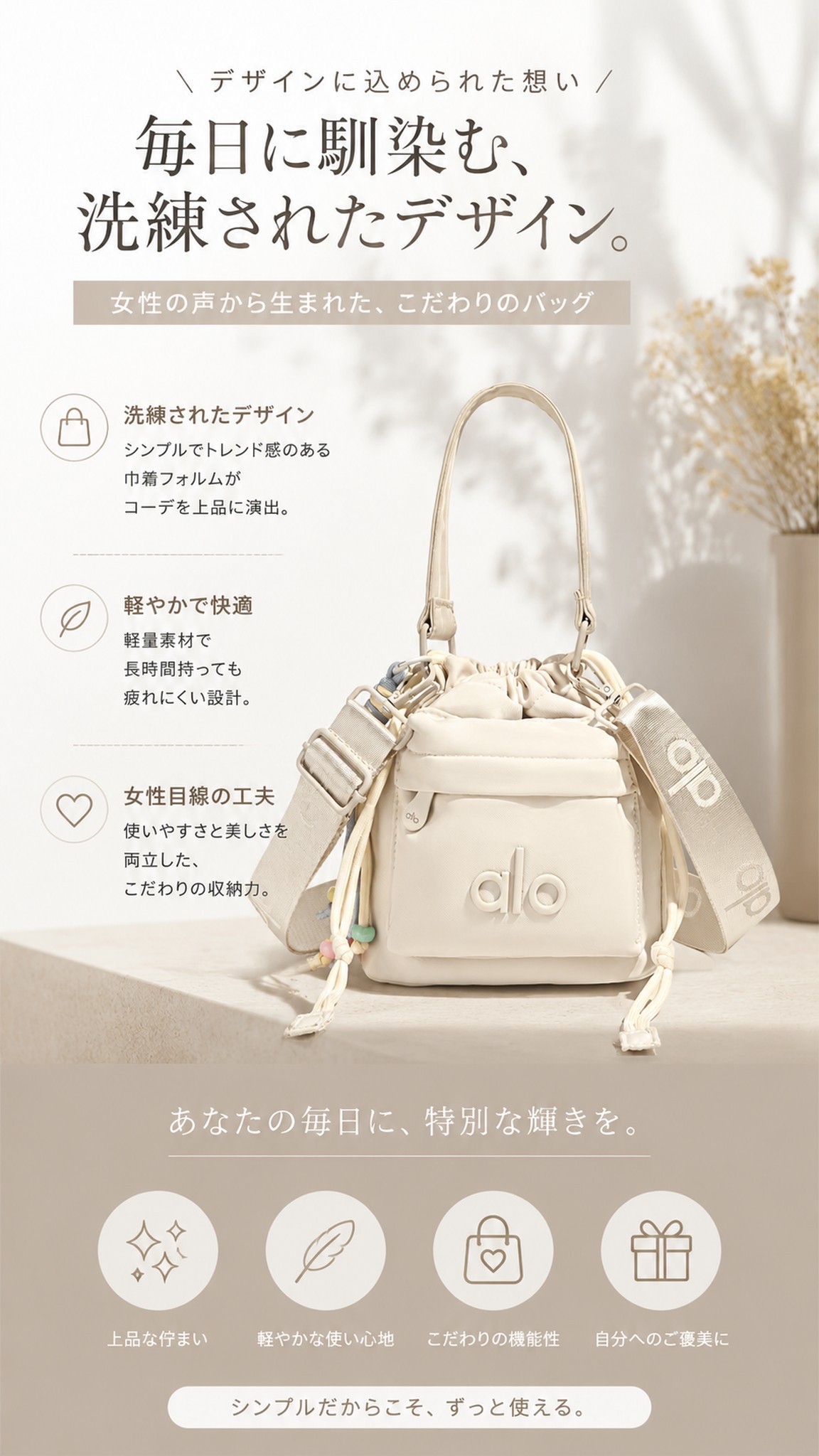 alo Yoga ショルダーバッグ レディース...の詳細画像2