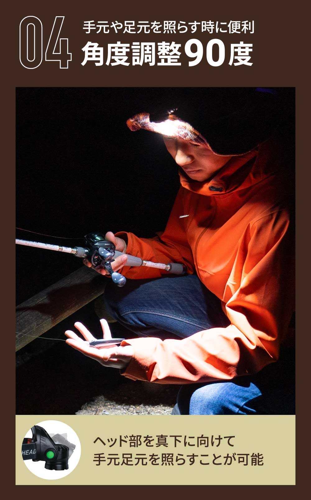 ヘッドライト 充電式 超強力 LED ヘッドランプ 釣り 登山 最強ルーメン アウトドア キャンプ 登山 LEDヘッドライト｜moko2｜12