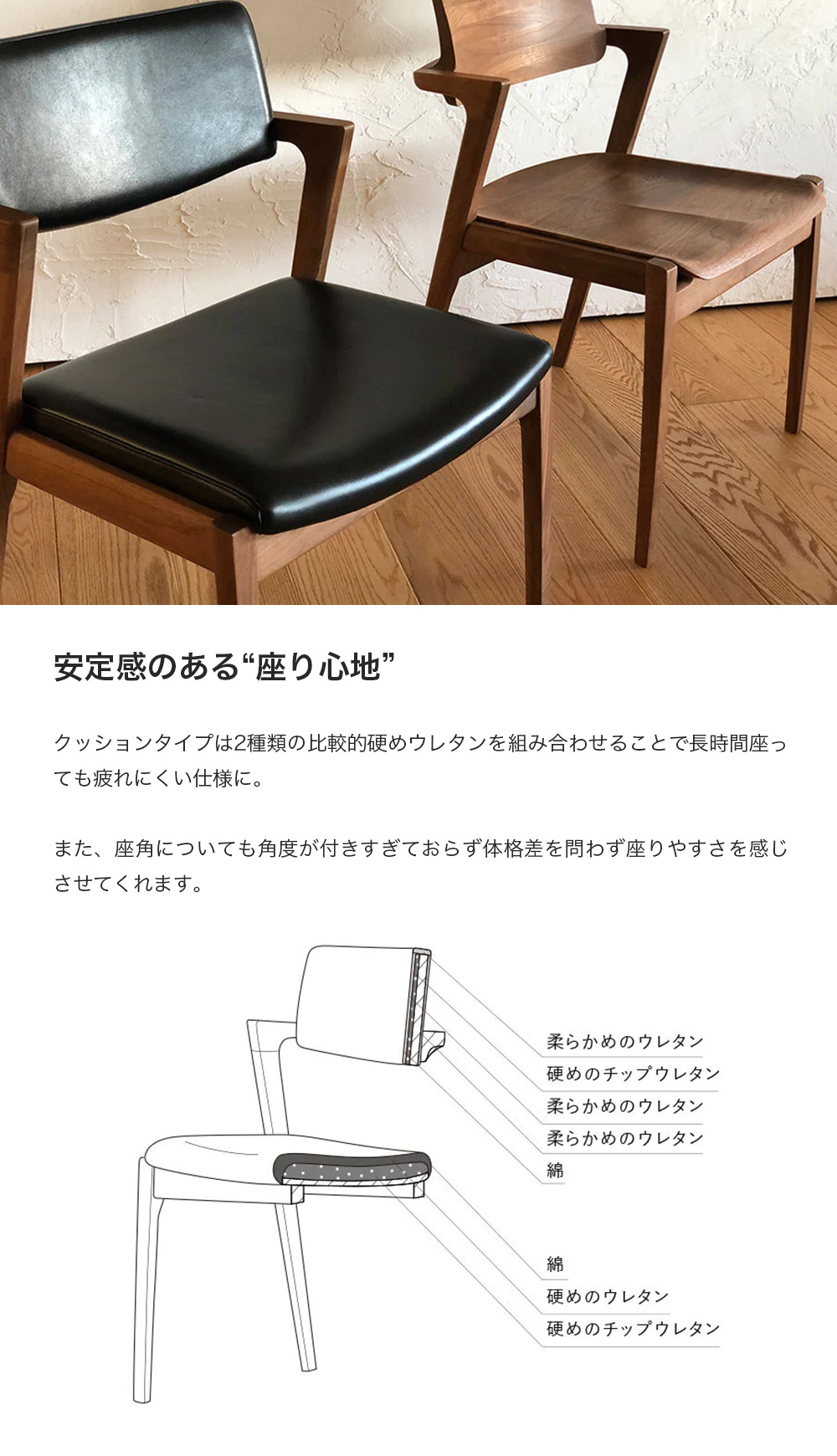 FUJI FURNITURE ダイニングチェア チェアー 肘無し アームレス FUJI FURNITURE ダイニングチェア チェアー 肘無し アームレス