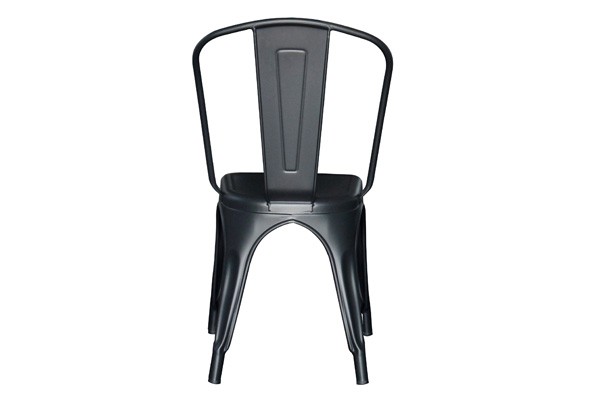 チェア スチールチェア カフェチェア 1234 マット ブラック : 大川家具