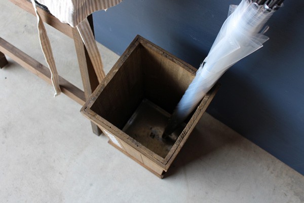 傘立て ゴミ箱 天然木 ダストボックス スチール LFS-474BR : 大川家具