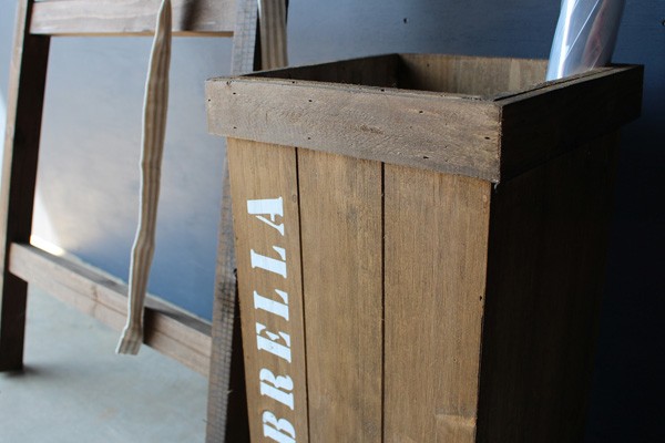 傘立て ゴミ箱 天然木 ダストボックス スチール LFS-474BR : 大川家具