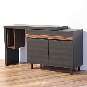 キャビネット リビングボード デスクキャビ ジェイク 110 伸縮テーブル 収納棚 チェスト デスク 机 テーブル 食器棚 日本製