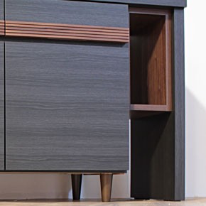 キャビネット リビングボード デスクキャビ ジェイク 110 伸縮テーブル 収納棚 チェスト デスク 机 テーブル 食器棚 日本製